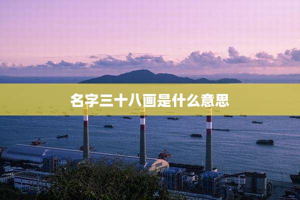 名字三十八画是什么意思