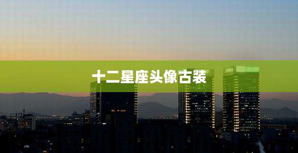 十二星座头像古装