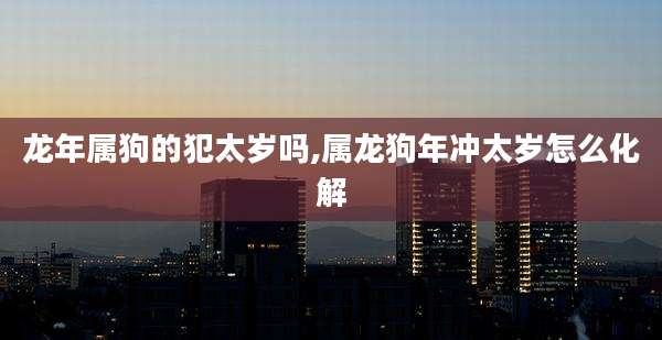 龙年属狗的犯太岁吗,属龙狗年冲太岁怎么化解