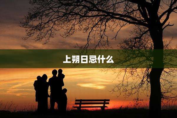 上朔日忌什么