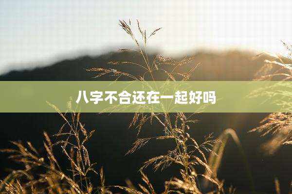 八字不合还在一起好吗