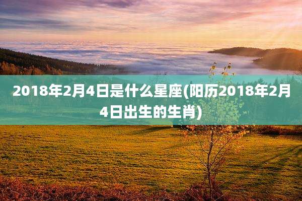 2018年2月4日是什么星座(阳历2018年2月4日出生的生肖)