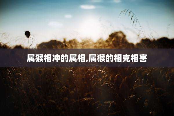 属猴相冲的属相,属猴的相克相害