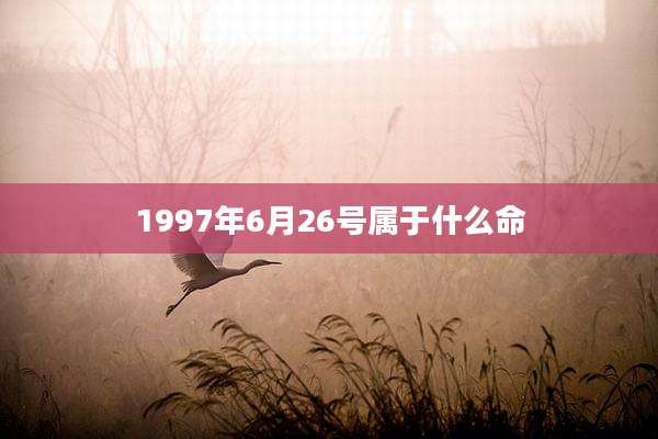 1997年6月26号属于什么命
