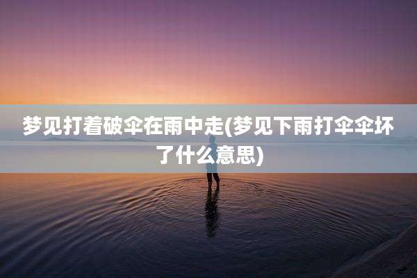 梦见打着破伞在雨中走(梦见下雨打伞伞坏了什么意思)