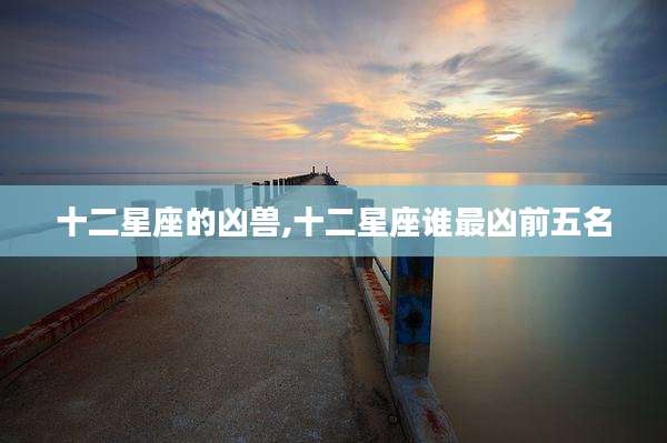 十二星座的凶兽,十二星座谁最凶前五名