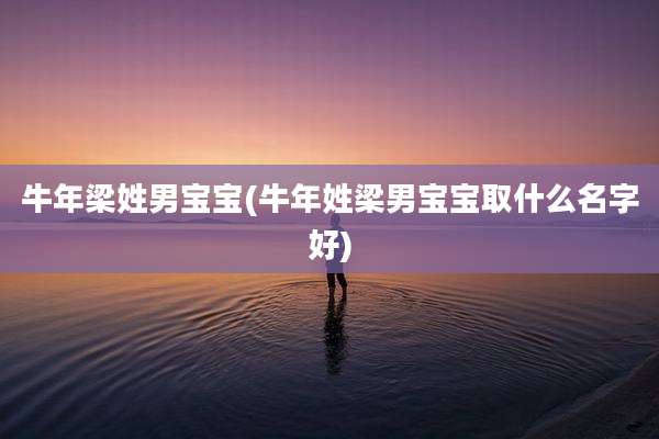 牛年梁姓男宝宝(牛年姓梁男宝宝取什么名字好)