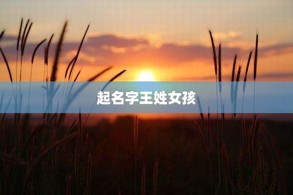起名字王姓女孩