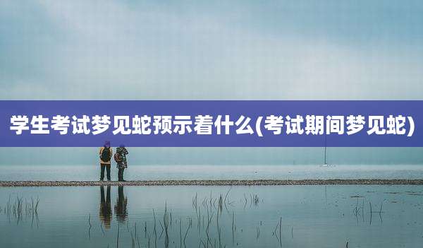 学生考试梦见蛇预示着什么(考试期间梦见蛇)