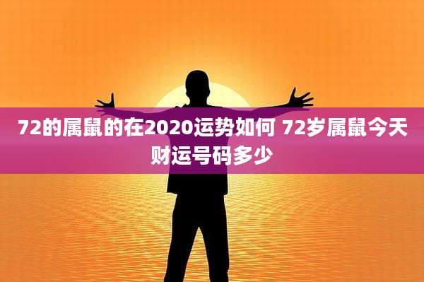 72的属鼠的在2020运势如何 72岁属鼠今天财运号码多少