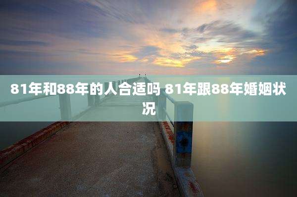 81年和88年的人合适吗 81年跟88年婚姻状况