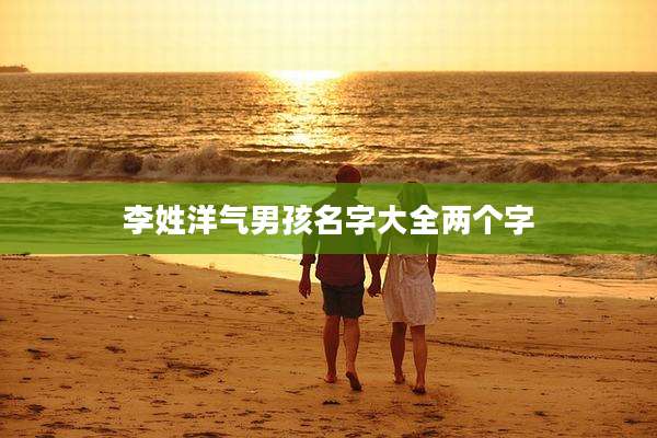 李姓洋气男孩名字大全两个字