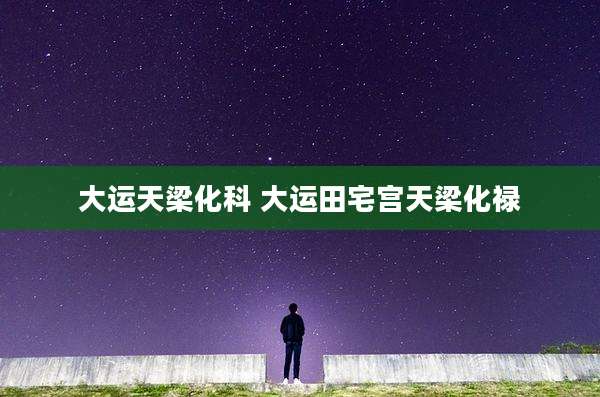 大运天梁化科 大运田宅宫天梁化禄