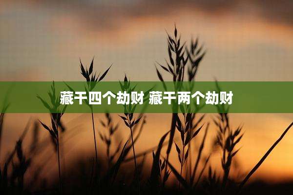 藏干四个劫财 藏干两个劫财