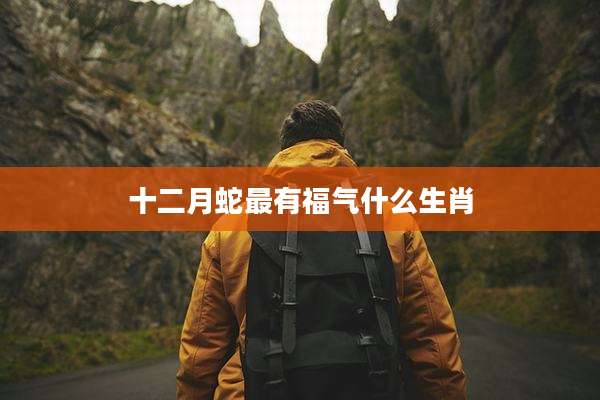 十二月蛇最有福气什么生肖