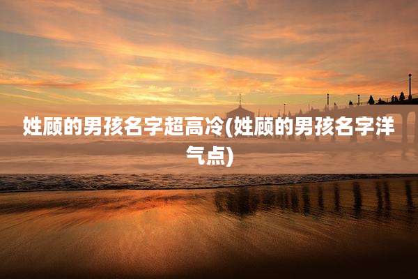姓顾的男孩名字超高冷(姓顾的男孩名字洋气点)