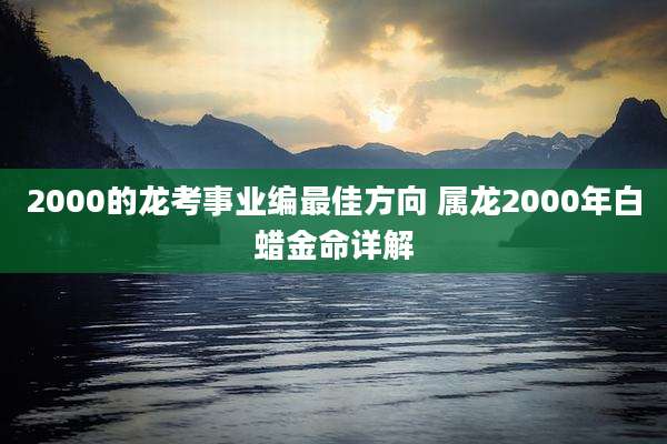 2000的龙考事业编最佳方向 属龙2000年白蜡金命详解