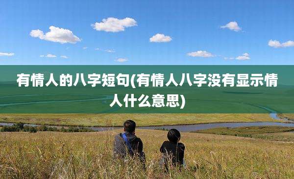 有情人的八字短句(有情人八字没有显示情人什么意思)