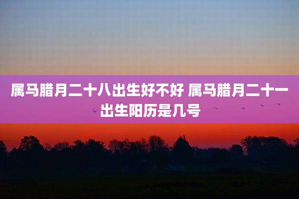 属马腊月二十八出生好不好 属马腊月二十一出生阳历是几号