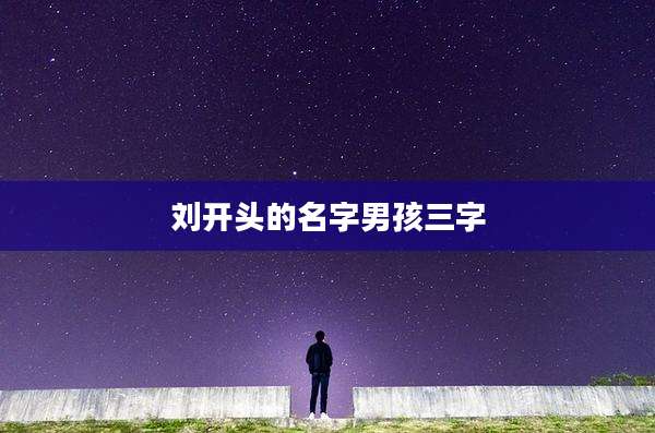 刘开头的名字男孩三字