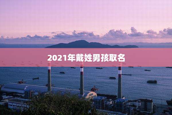 2021年戴姓男孩取名