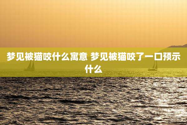 梦见被猫咬什么寓意 梦见被猫咬了一口预示什么