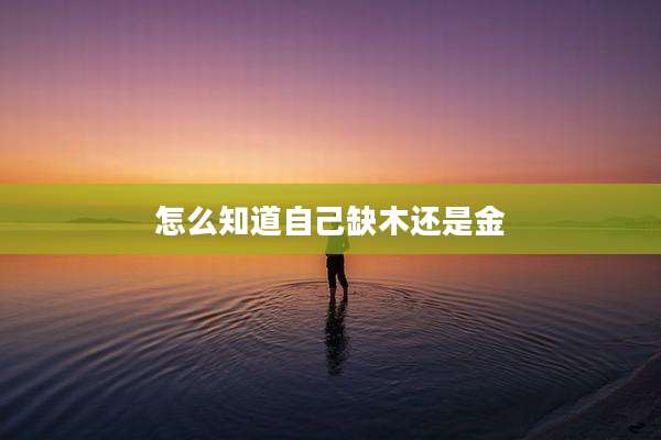 怎么知道自己缺木还是金