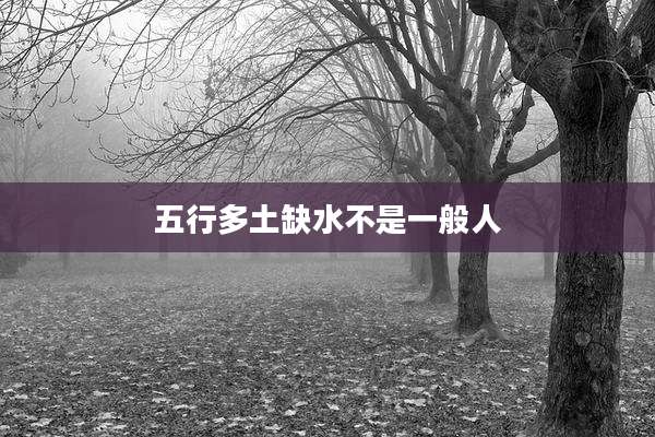 五行多土缺水不是一般人