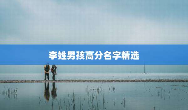 李姓男孩高分名字精选