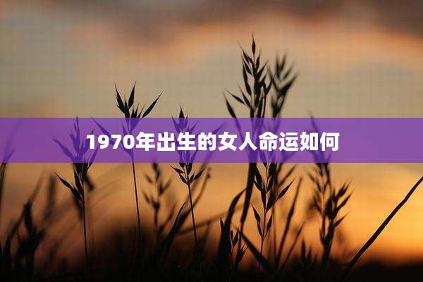 1970年出生的女人命运如何