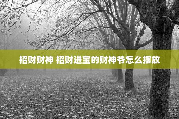 招财财神 招财进宝的财神爷怎么摆放