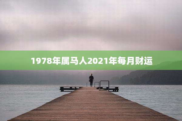 1978年属马人2021年每月财运