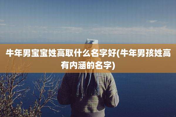 牛年男宝宝姓高取什么名字好(牛年男孩姓高有内涵的名字)