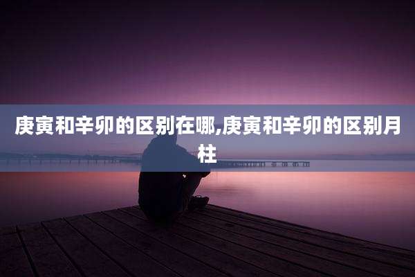庚寅和辛卯的区别在哪,庚寅和辛卯的区别月柱