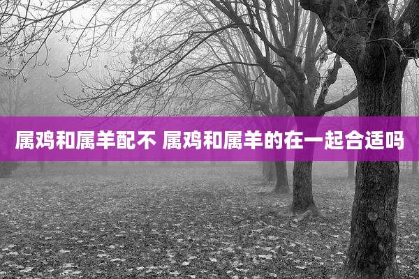 属鸡和属羊配不 属鸡和属羊的在一起合适吗