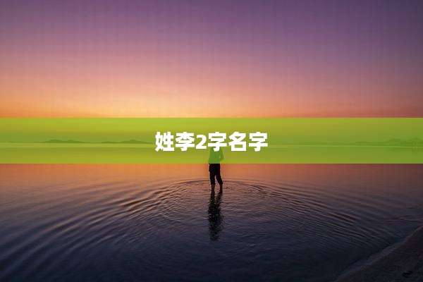 姓李2字名字