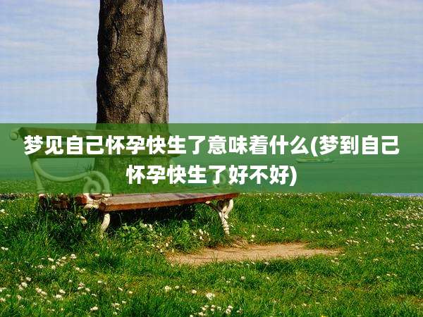梦见自己怀孕快生了意味着什么(梦到自己怀孕快生了好不好)