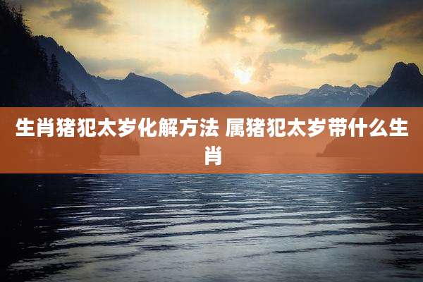 生肖猪犯太岁化解方法 属猪犯太岁带什么生肖