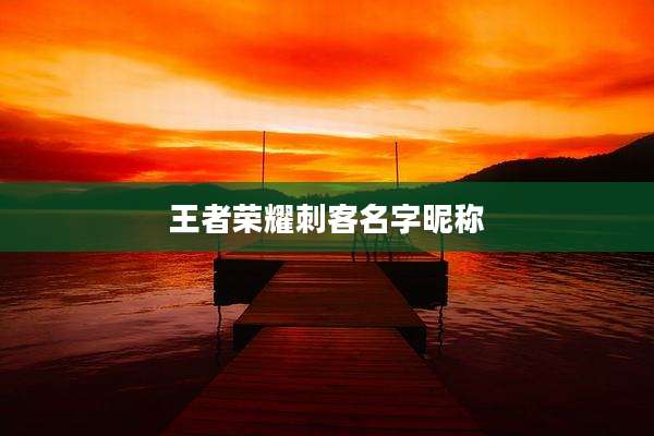王者荣耀刺客名字昵称