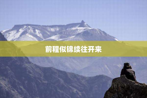 前程似锦续往开来