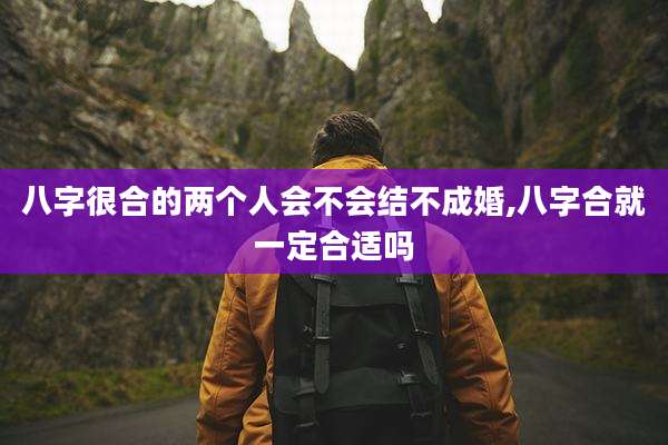 八字很合的两个人会不会结不成婚,八字合就一定合适吗