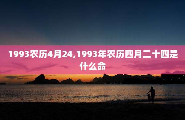 1993农历4月24,1993年农历四月二十四是什么命