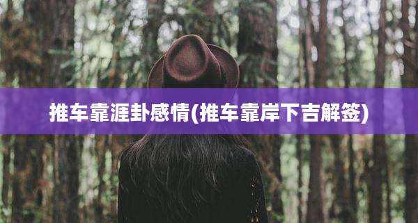 推车靠涯卦感情(推车靠岸下吉解签)
