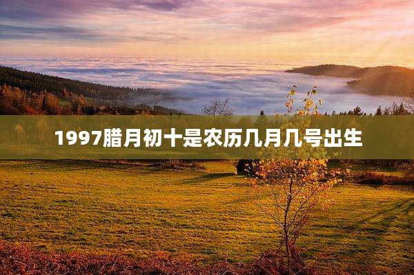 1997腊月初十是农历几月几号出生