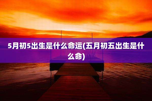 5月初5出生是什么命运(五月初五出生是什么命)