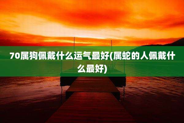 70属狗佩戴什么运气最好(属蛇的人佩戴什么最好)