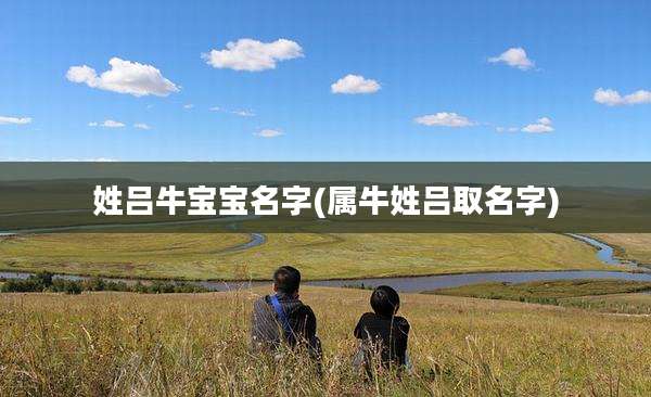 姓吕牛宝宝名字(属牛姓吕取名字)