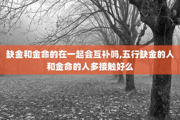 缺金和金命的在一起会互补吗,五行缺金的人和金命的人多接触好么