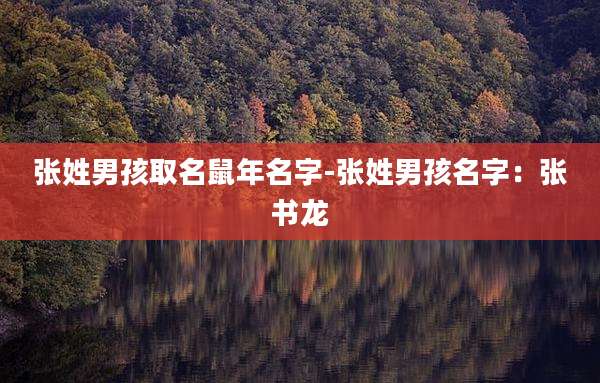 张姓男孩取名鼠年名字-张姓男孩名字：张书龙