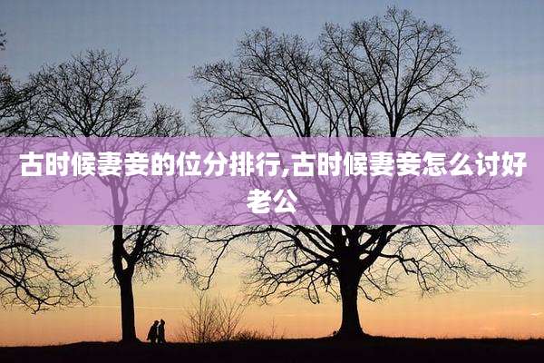 古时候妻妾的位分排行,古时候妻妾怎么讨好老公